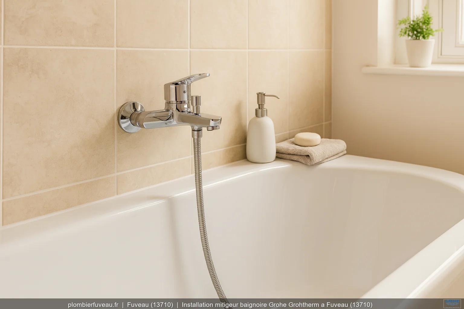 Installation mitigeur baignoire Grohe Grohtherm a Fuveau (13710)
