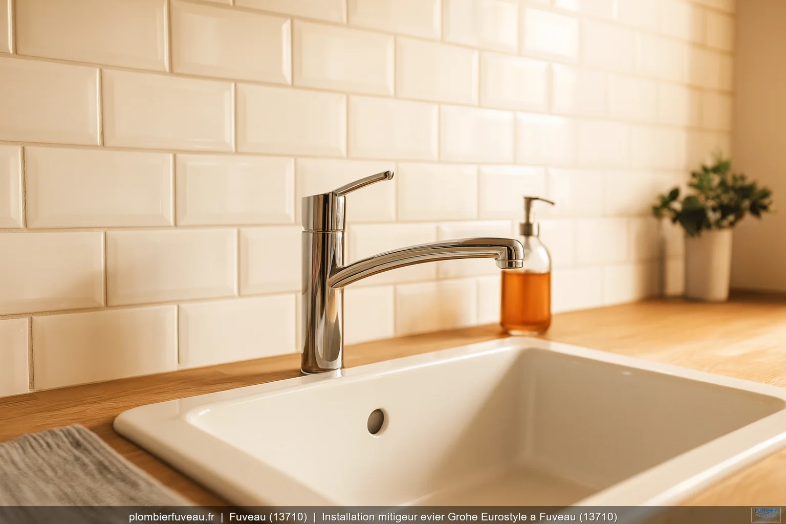 Installation mitigeur evier Grohe Eurostyle a Fuveau (13710)