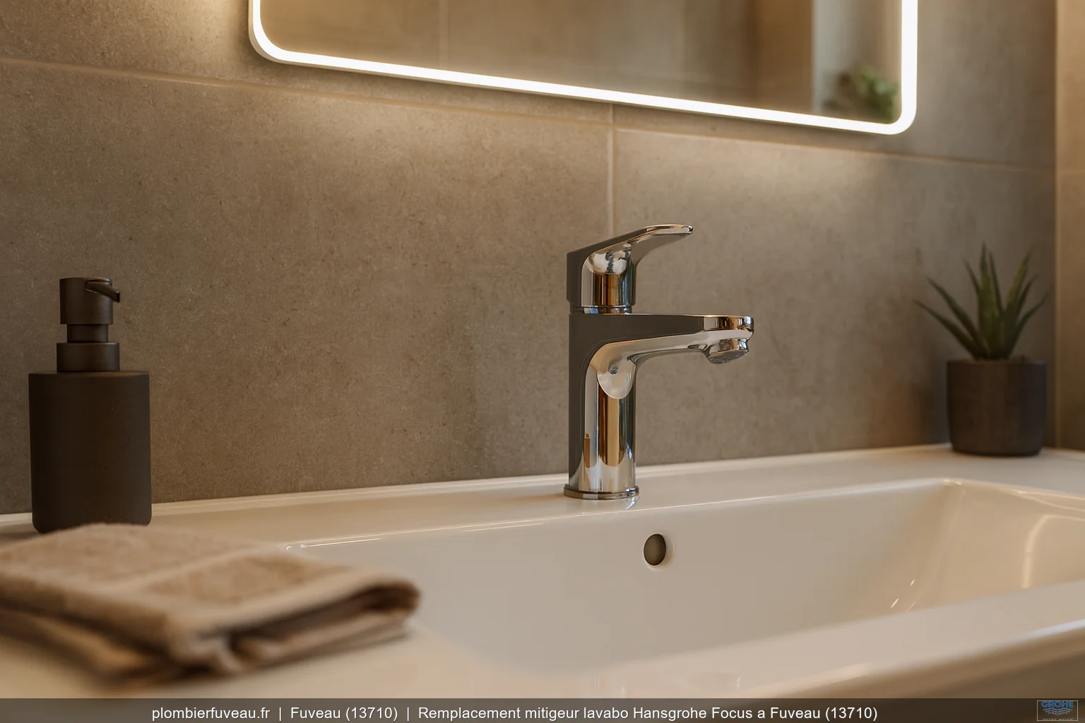 Remplacement mitigeur lavabo Hansgrohe Focus a Fuveau (13710)