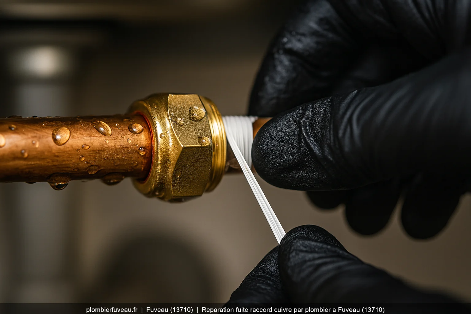 Reparation fuite raccord cuivre par plombier a Fuveau (13710)